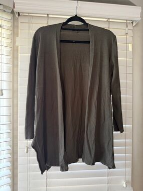 Pink Clover Olive-Style Open Cardigan